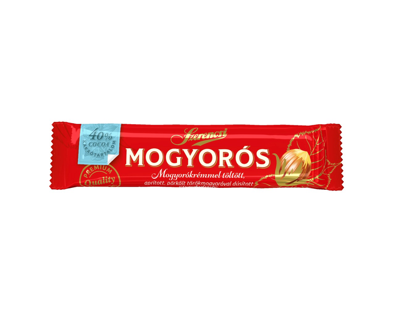 Szerencsi mogyorókrémmel töltött tejcsokoládé szelet 32g